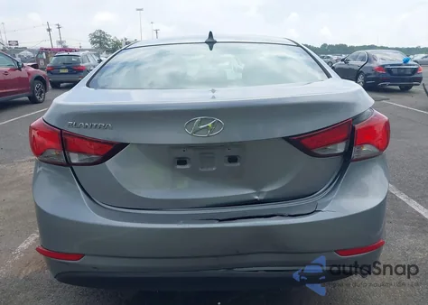 2015 Hyundai Elantra Se from USA, damaged, VIN 5NPDH4AE0FH606079